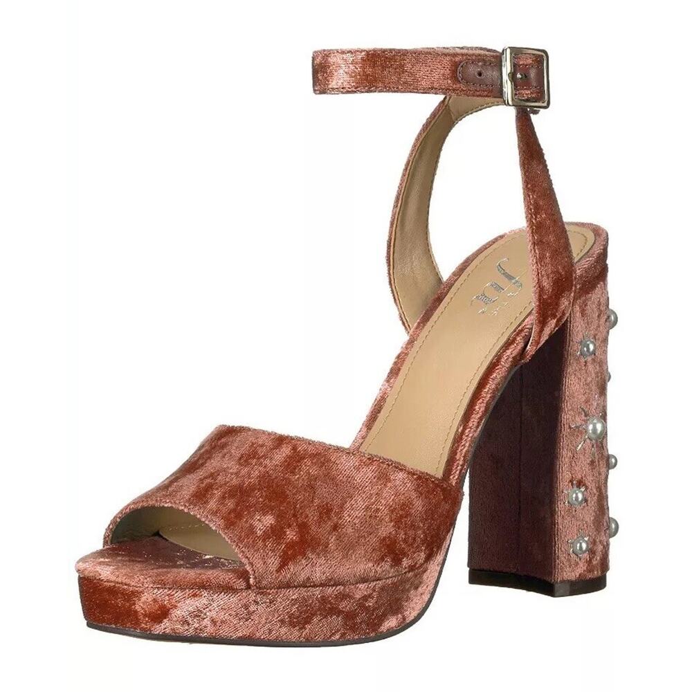The Fix Genevieve Platform Sandals Womens Sz 8 B(M) Pink Sorbet Pearl Shoes